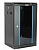 Шкаф настенный 10 6U 350х370х300 уст. размер 254 мм со стеклянной дверью открывающиеся стенки возможность установки вентилятора цвет черный (RAL 9004) (собранный), Hyperline TDC-6U-GR-RAL9004