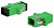 Адаптер оптический проходной SC-SC SM simplex корпус пластиковый зеленый черные колпачки, Hyperline FA-P11Z-SC/SC-N/BK-GN